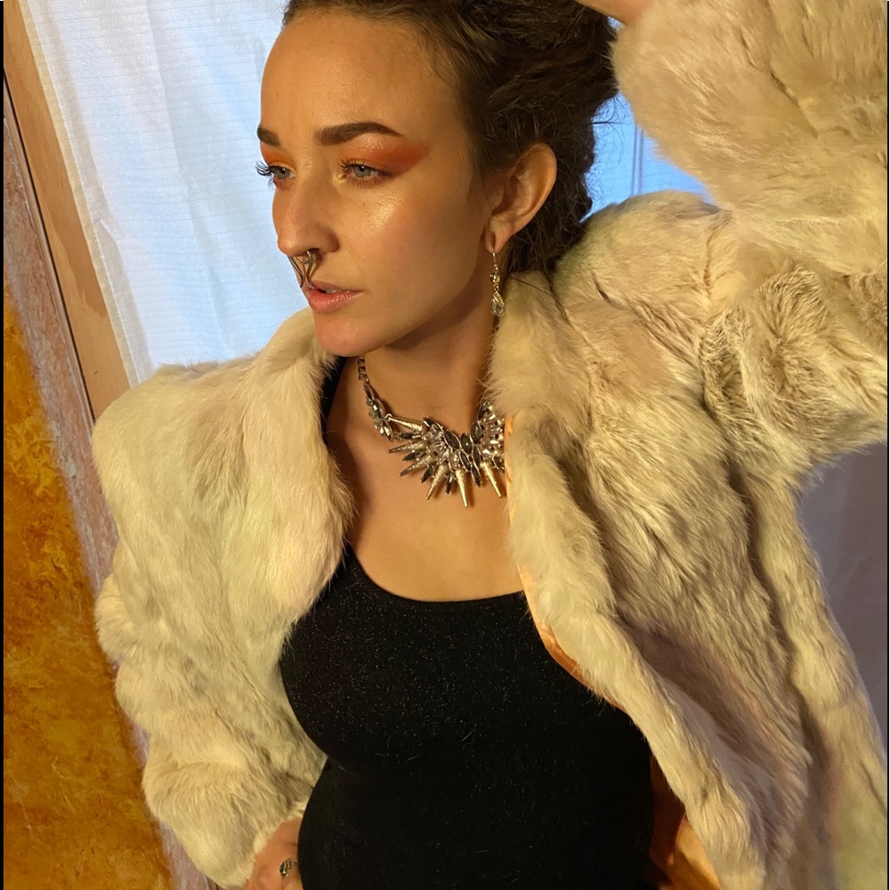 Chicago Chic Vintage Rabbit Fur Coat